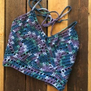 🖤 Crochet Crop Top Bralette Handmade.